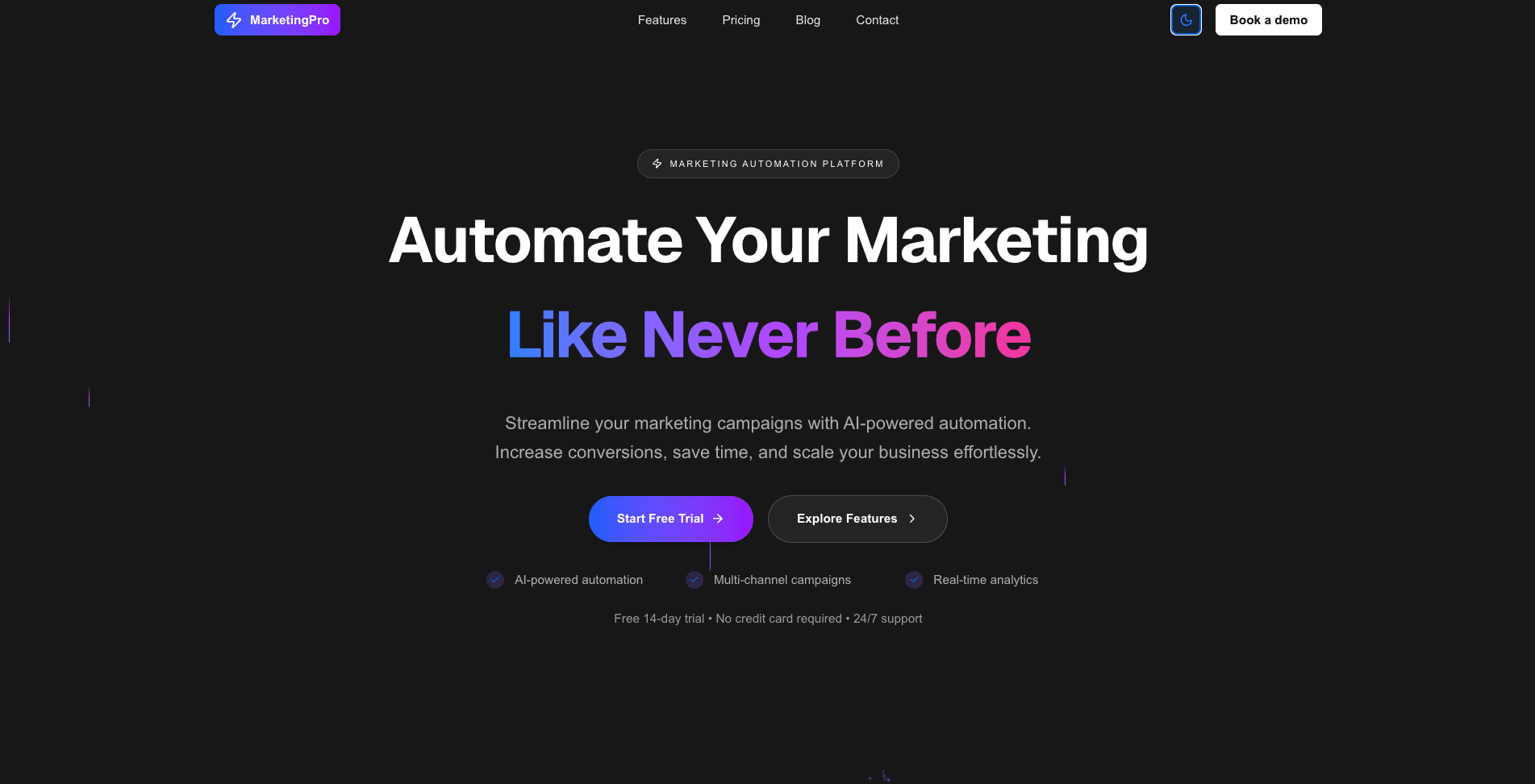 Marketing Automation Screenshot